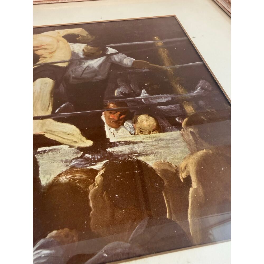 George Bellows' 1909 Oil Painting Stag at Sharkey’s 19.5X17" - Picture 6 of 13